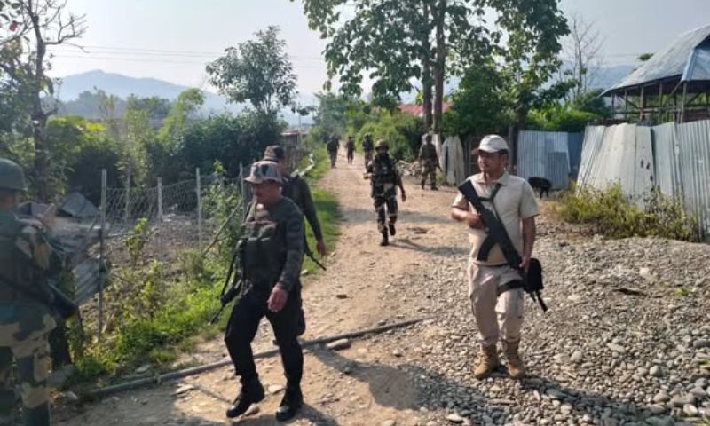 Manipur: Security forces dismantle bunkers in Ukhrul during joint operation